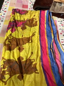 Multi Color Cotton Silk Stole