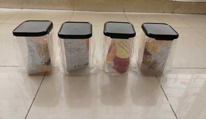 Unused Set of 4 Kitchen Storage Plastic Container