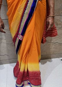 Beautiful Bhandni Like Saree With Blouse ❣️