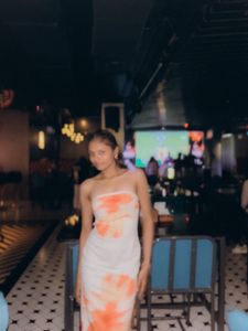 Tie-Dye Tube Midi Dress