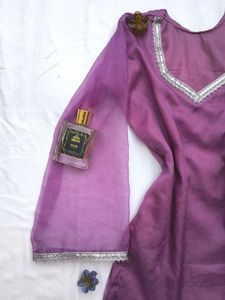 Organza Corset Back Kurti 🪻