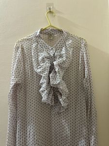 Elegant Polka Dot Midi Dress