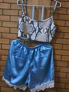 Combo  Of Top N Short In Imported Fabric