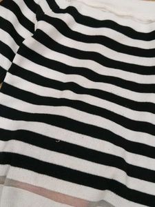 Striped Black &amp; White Top