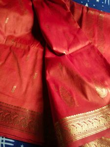 Red &amp; Gold Saree
