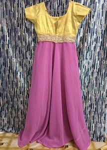 Elegant Pink &amp; Gold Dress