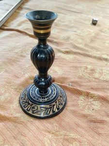 Vintage Black & Gold Candlestick Holder
