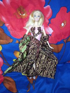 handmade Barbie doll gown