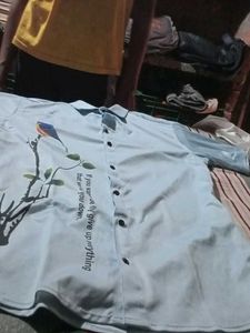Bird and Quote Button-Down Shirt
