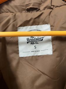 Brown Puffer Jacket With Belt