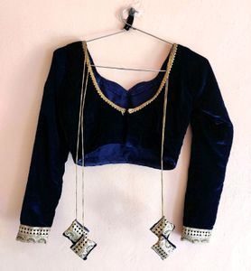 Velvet Fully Stitchd Lehnga Choli With Dupata