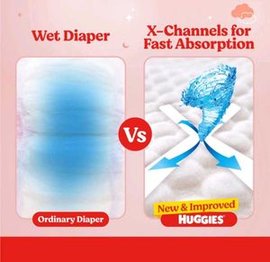 Huggies Brand Diapers - 90 Pants + 3 Pieces Free