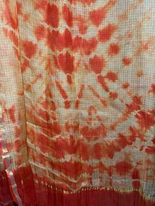 Orange Tie-Dye Dupatta