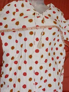 White Floral Kurta👗🤍