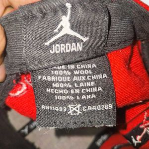 Rare Vintage Jordan 100% Wool Snapback Cap - Red