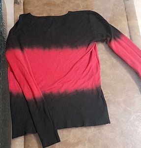 Red &amp; Black Embellished Top