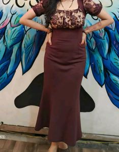 Elegant Maroon Lace Dress