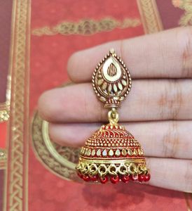 Red And Gold Plated Light Weight Earrings 😍❤️