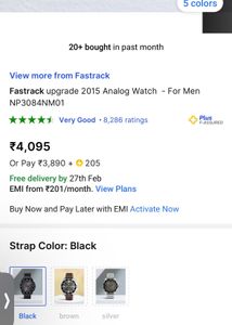 Fastrack Original Black Chain Super Stylish Watch