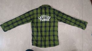 Boys Green Plaid Shirt