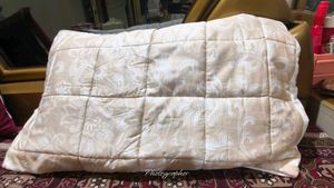 Floral Quilted Pillow Cover