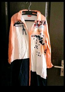 w colour blocked kurta
