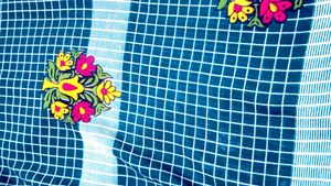 Elegant Blue Floral Saree