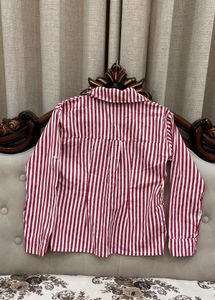 Striped Button-Down Top