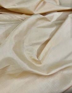 Pure Silk Saree with cream colour readymade blouse