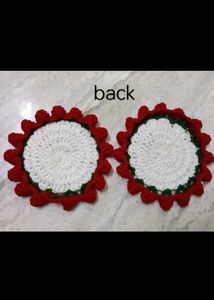 Handmade Crochet Coasters (Set of 2)