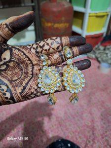 Golden Necklace And Earings Set