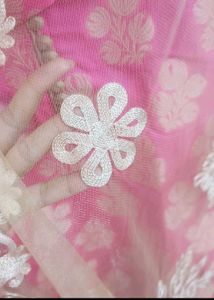 Pink &amp; Gold Embroidered Suit Set
