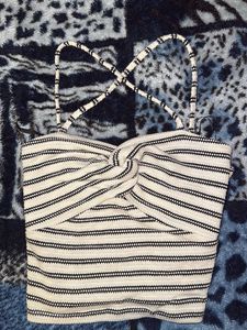 Striped Knit Crop Top