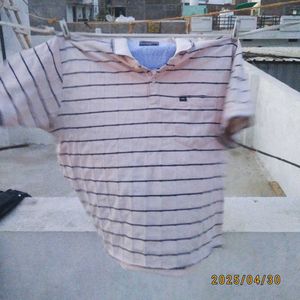 Striped Short Sleeve Polo Shirt