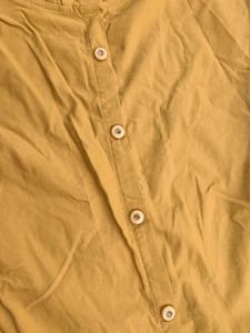 Kiona Mustard Button-Down Top