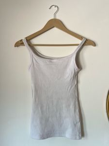 H&amp;M Ribbed Tank Top - White