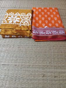 Combo Pack Of 2 Cotton saree Without Blouse