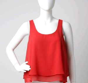 Chic Coral Red Tank Top