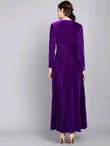 Soft Velvet Purple Gown