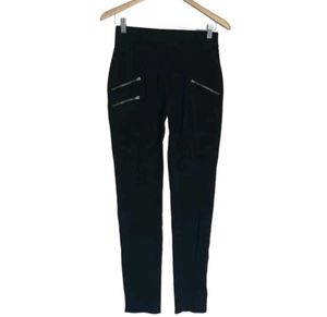 Black Zipper Accent Pants