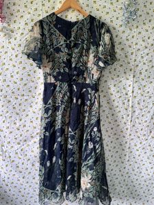 Floral Print Chiffon Maxi Dress