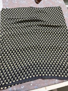 Georgette black saree