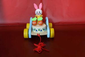 Wooden Bunny Pull Toy