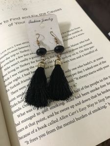 Black Thread Earrings