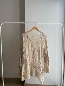 Crochet Paisley Lace PLUS SIZE Tunic Top