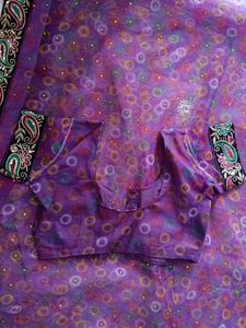 Net Purple Saree 💜