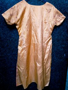 Silk Kurta With Net Duppata