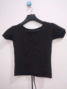 Cute Black Crop Top