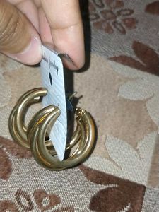 Gold Triple Hoop Earrings