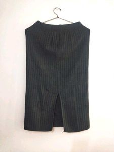 Black Woolen Skirt